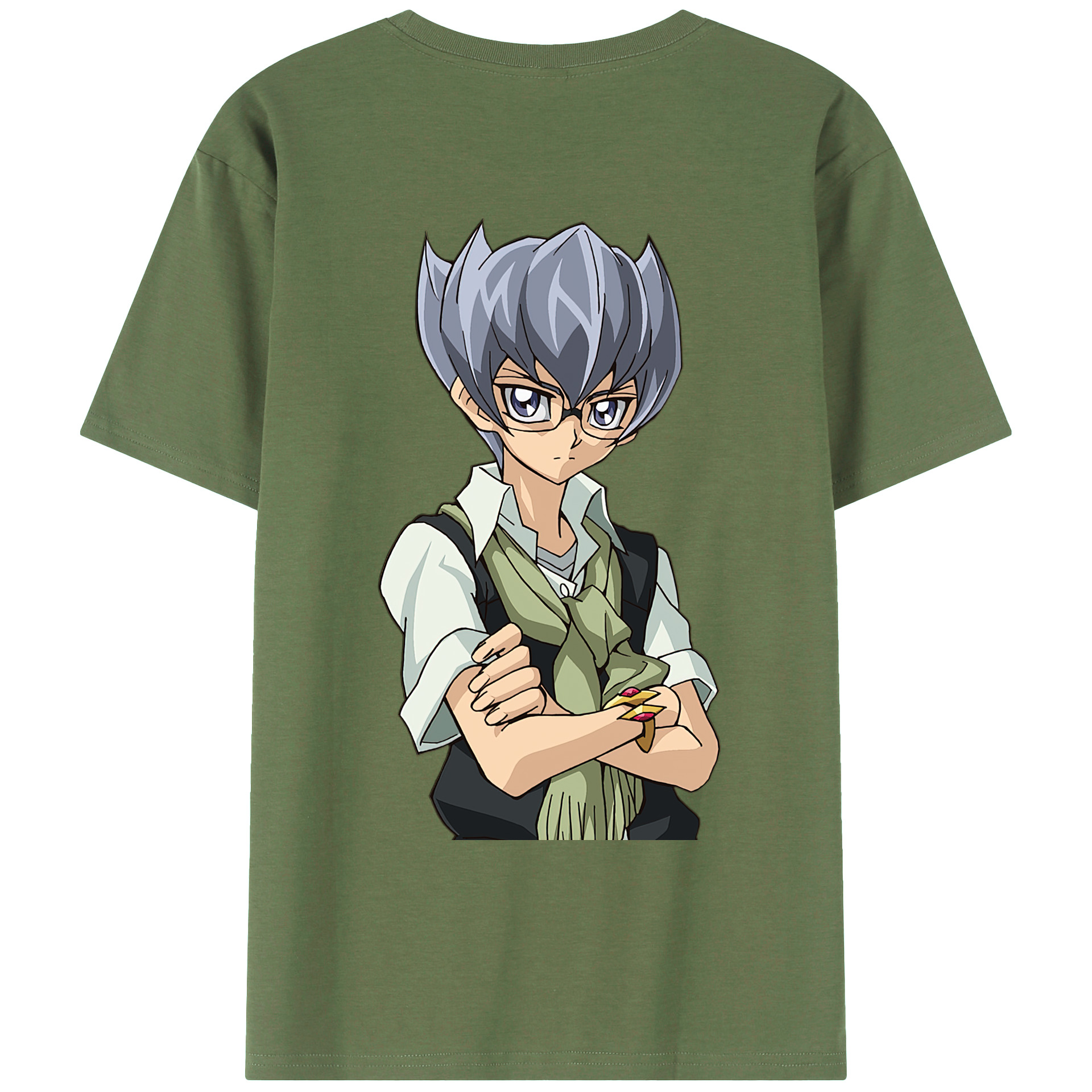 （画像用） 遊☆戯☆王 Yu-Gi-Oh! 綿100％ メンズ半袖Tシャツ（バックプリント） 通気性